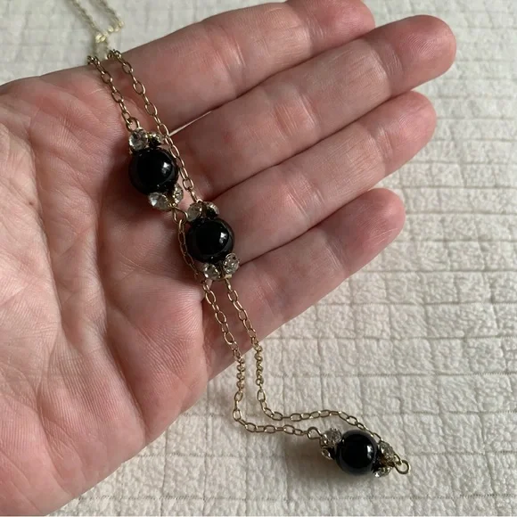 J.Crew black bead long necklace - Picture 6 of 9